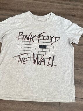 Pink Floyd Short Sleeve Tee - White with Black & Red Graphic